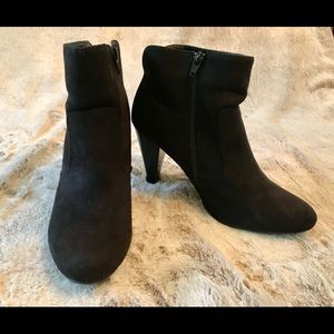 Balance black suede-look booties size 7.5